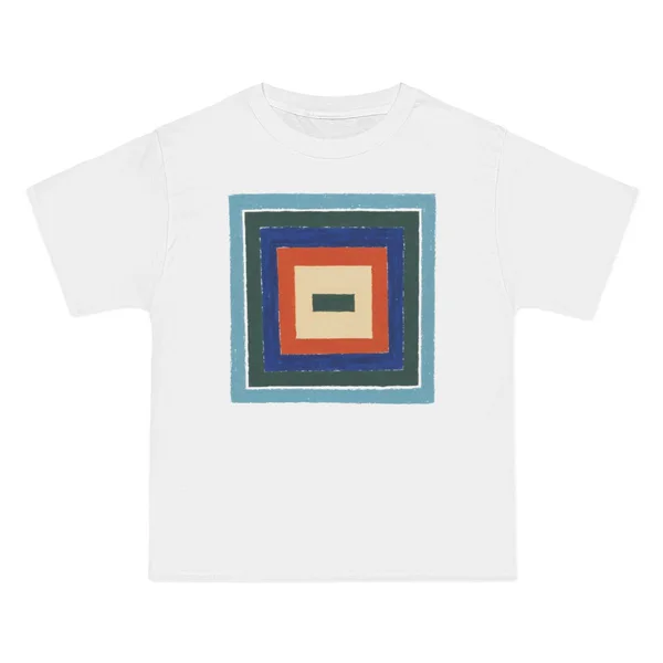 nested squares, teal, cream, orange