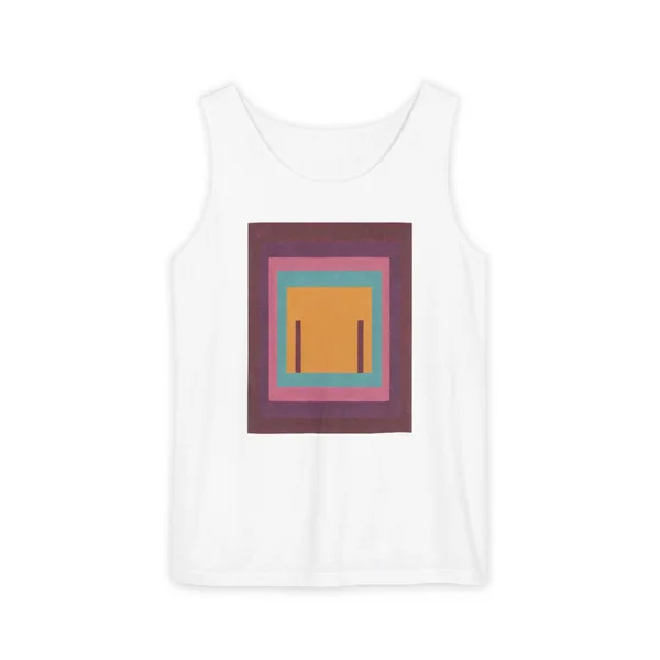 nested squares, burgundy, hot pink, gold, White front view