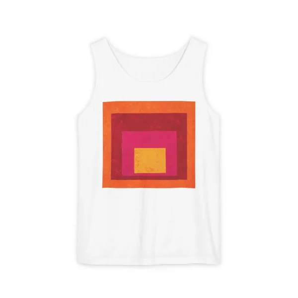 nested squares, orange, red, magenta, White front view