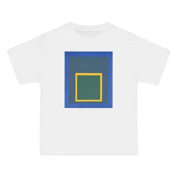 nested squares, blue, yellow, green