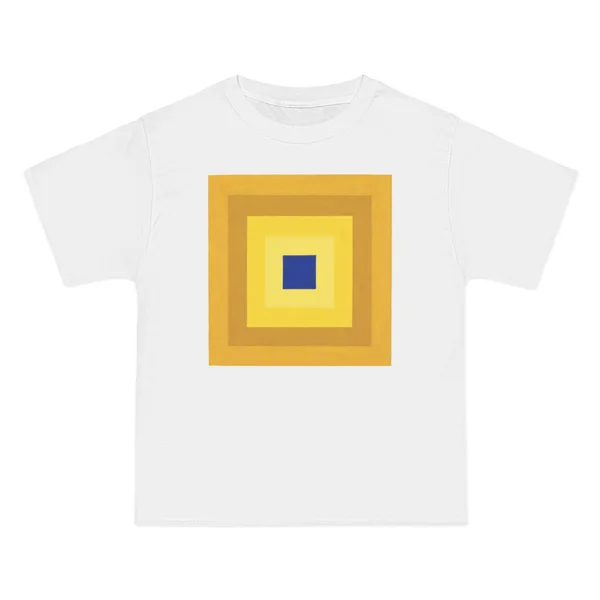 nested squares, yellow, gold, navy