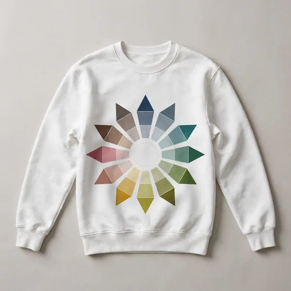 flower petals, radial arrangement, multi-color, White front view