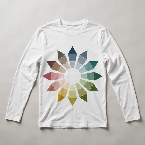 flower petals, radial arrangement, multi-color, White front view