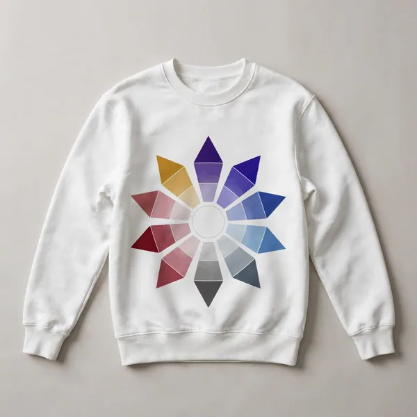 flower petals, purple and pink, radial, White front view