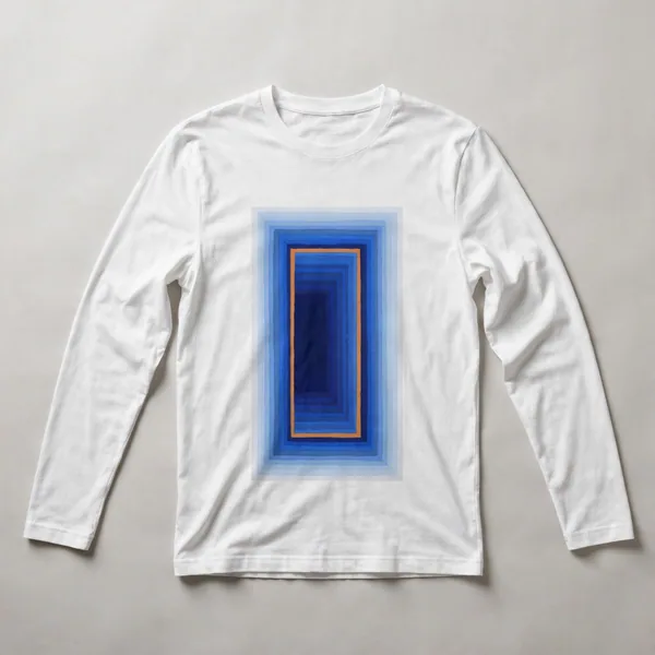 nested rectangles, blue, purple, White front view