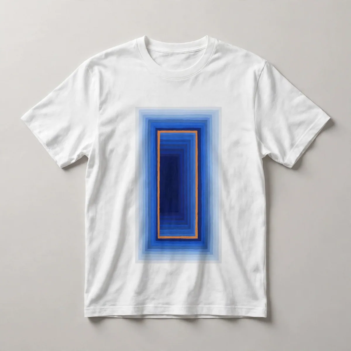 nested rectangles, blue, purple, White front view