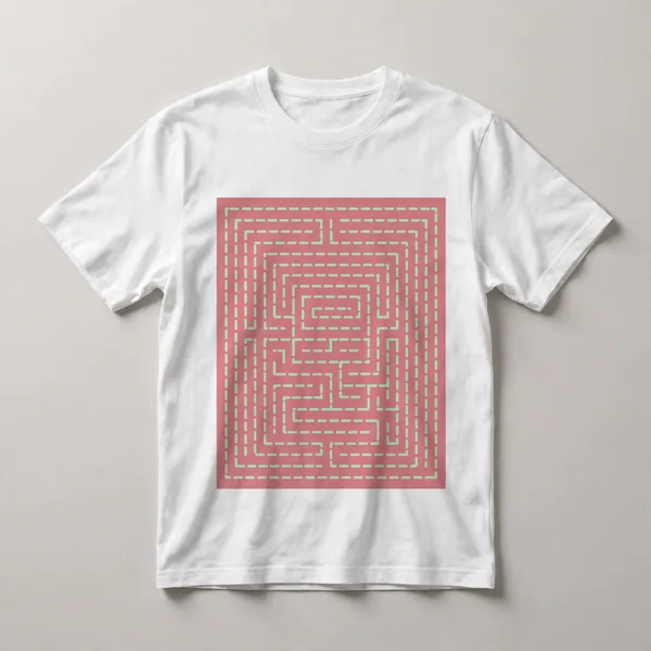 nested squares, coral, pink, salmon