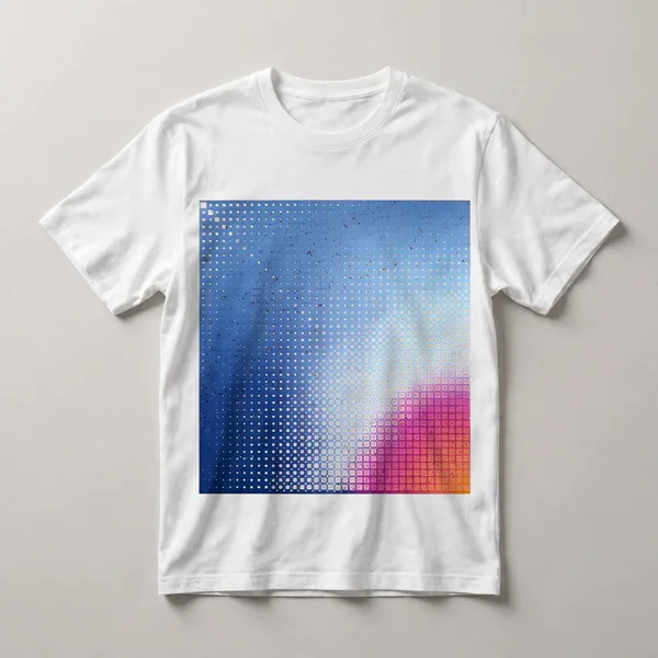 blue dot pattern, pointillist