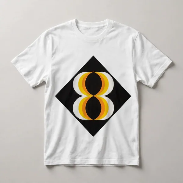 yellow and black circles, kinetic pattern