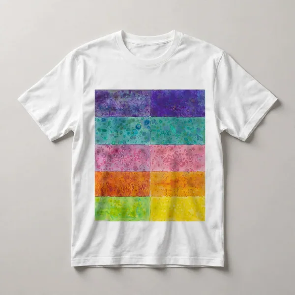 horizontal color bands, purple to yellow