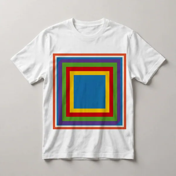 nested rectangles, rainbow colors
