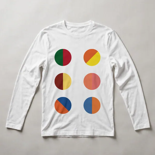 semi-circles and pie segments, cream, coral, pink, White front view