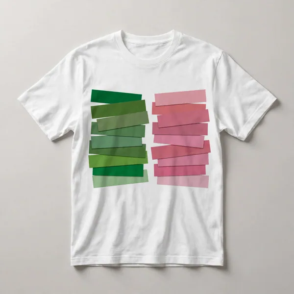 horizontal gradient stripes, green to pink