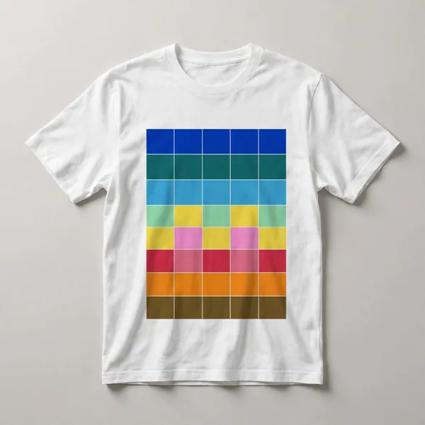 grid of blue squares, gradient