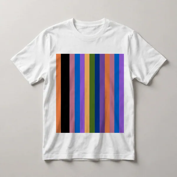 vertical rainbow stripes, full spectrum