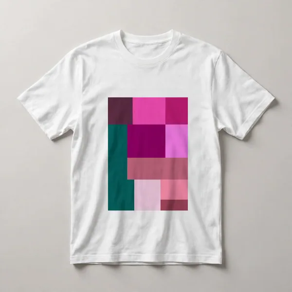 color blocks, green, magenta, light pink
