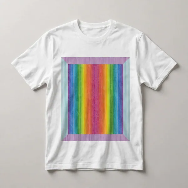 vertical rainbow stripes, full spectrum