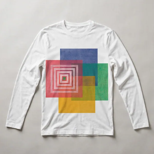 nested squares, pink, mauve, White front view