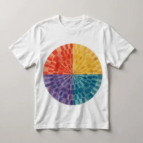 concentric circles, rainbow colors