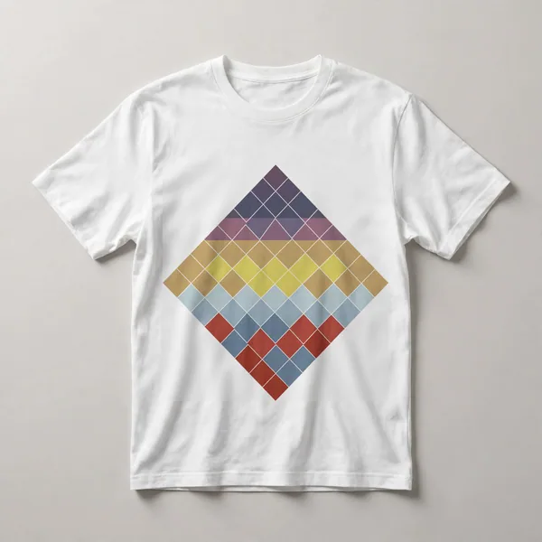 Diamond grid pattern with color gradient on black background