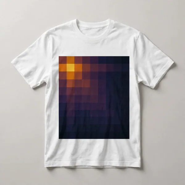 Dark brown and burgundy pixelated blocks