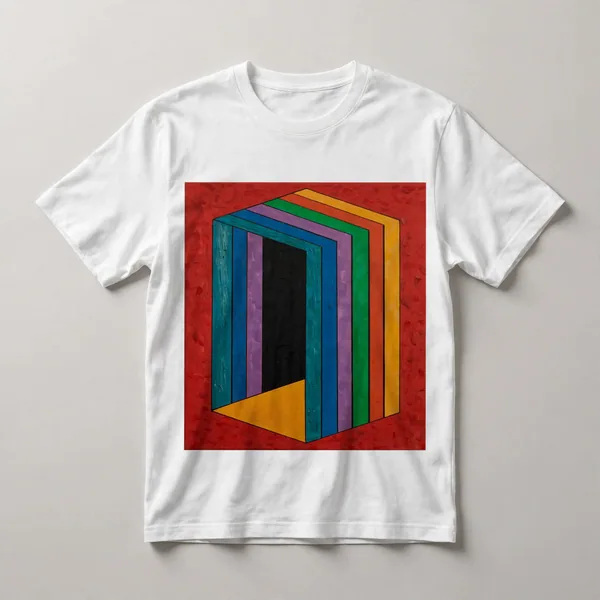 3D nested rectangles in rainbow colors