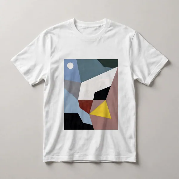Pale geometric shapes with subtle shadows