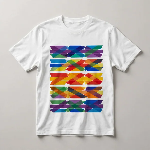 Rainbow colored triangle pattern
