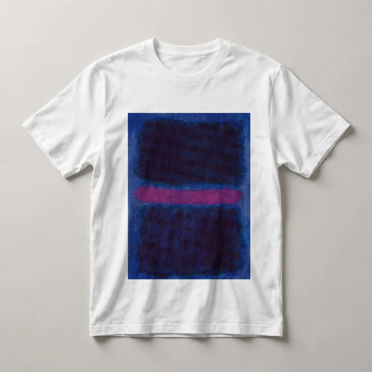 Navy with magenta horizontal stripe, White front view
