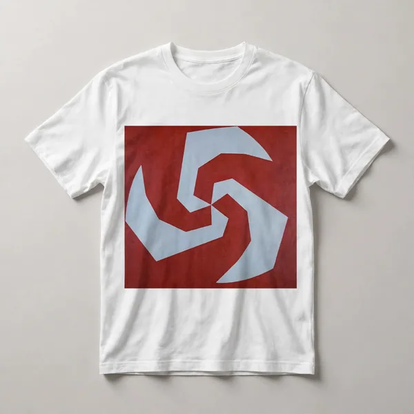 Red and white spiral pattern