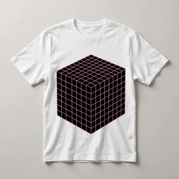Pink and magenta geometric division