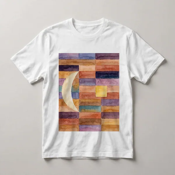 Brown and orange wavy horizontal forms