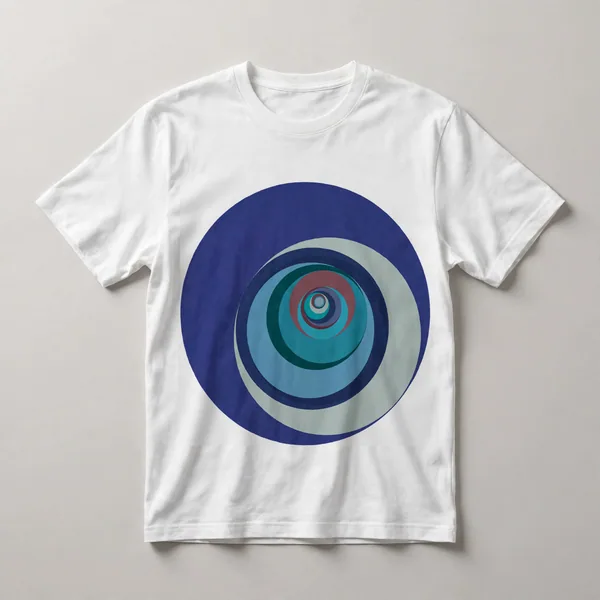 Navy blue geometric composition