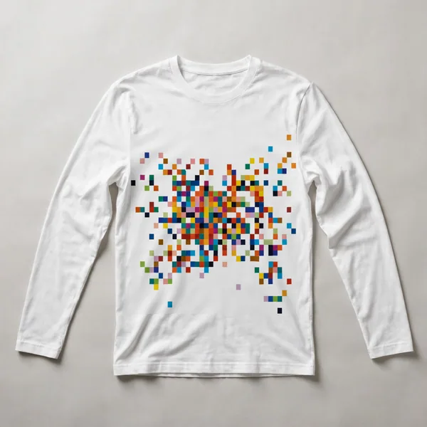 Warm orange organic abstraction, White front view