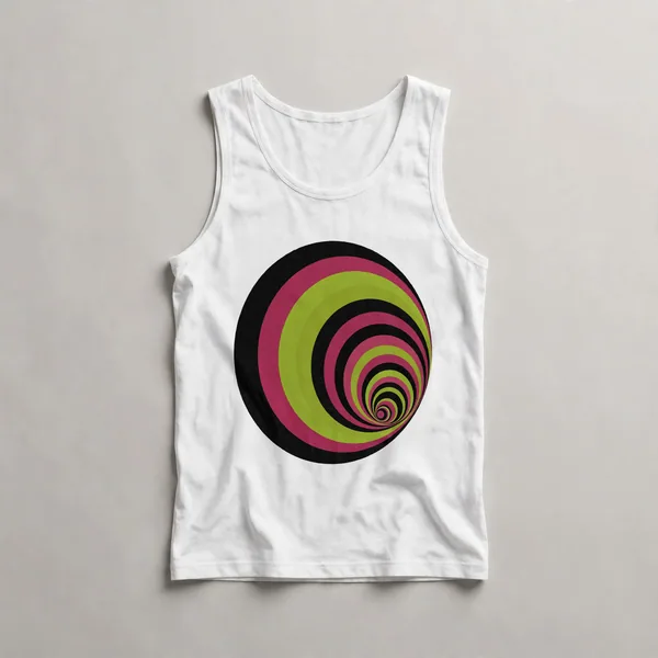 Bright yellow with dark geometric overlay, White front view