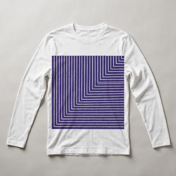 Navy blue with geometric linear pattern, White front view