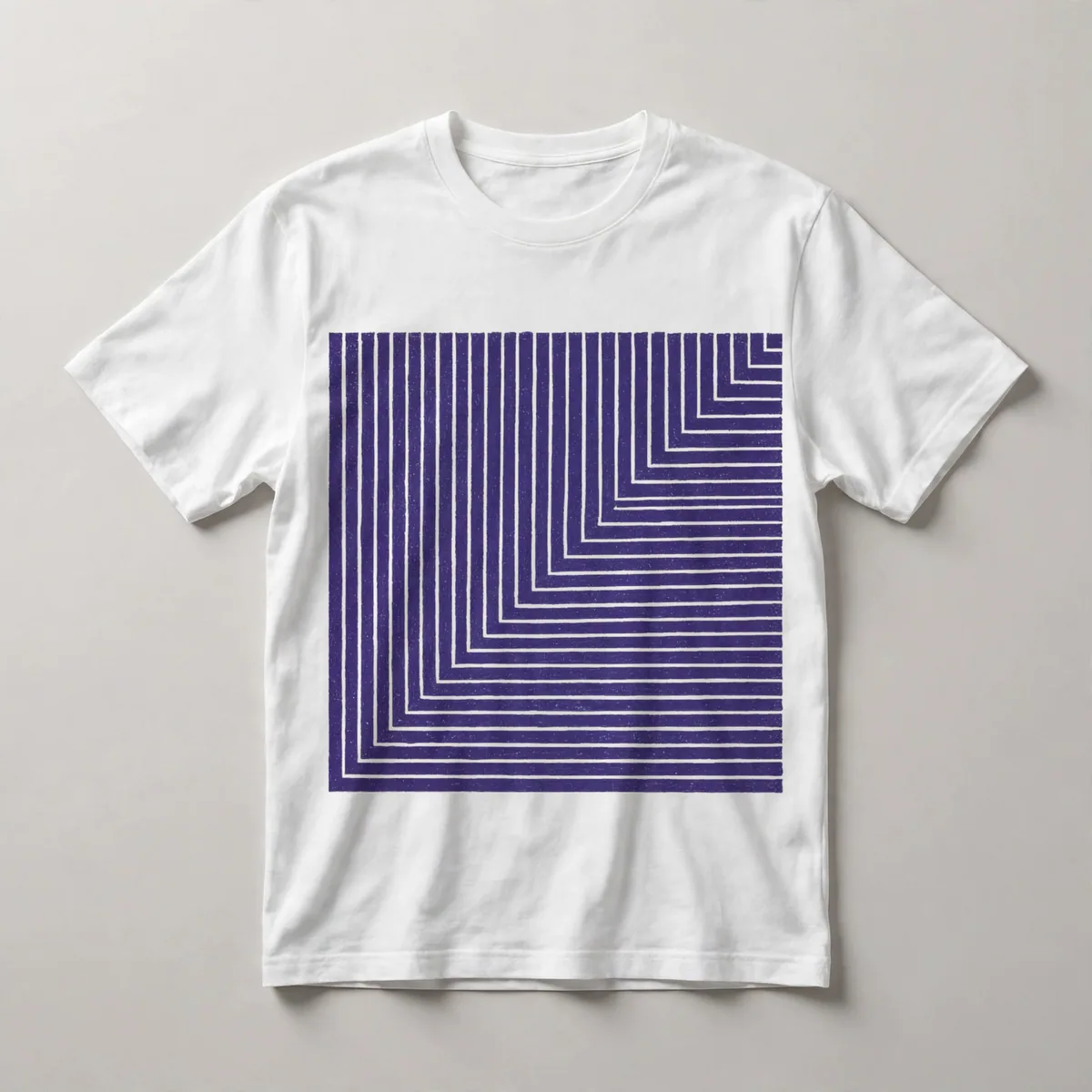 Navy blue with geometric linear pattern, White front view