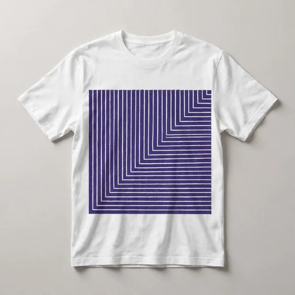 Navy blue with geometric linear pattern