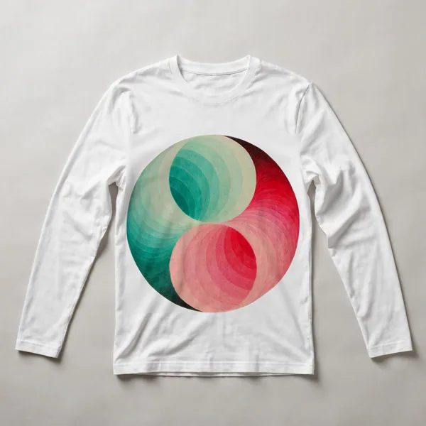 Soft overlapping pastel circles, White front view