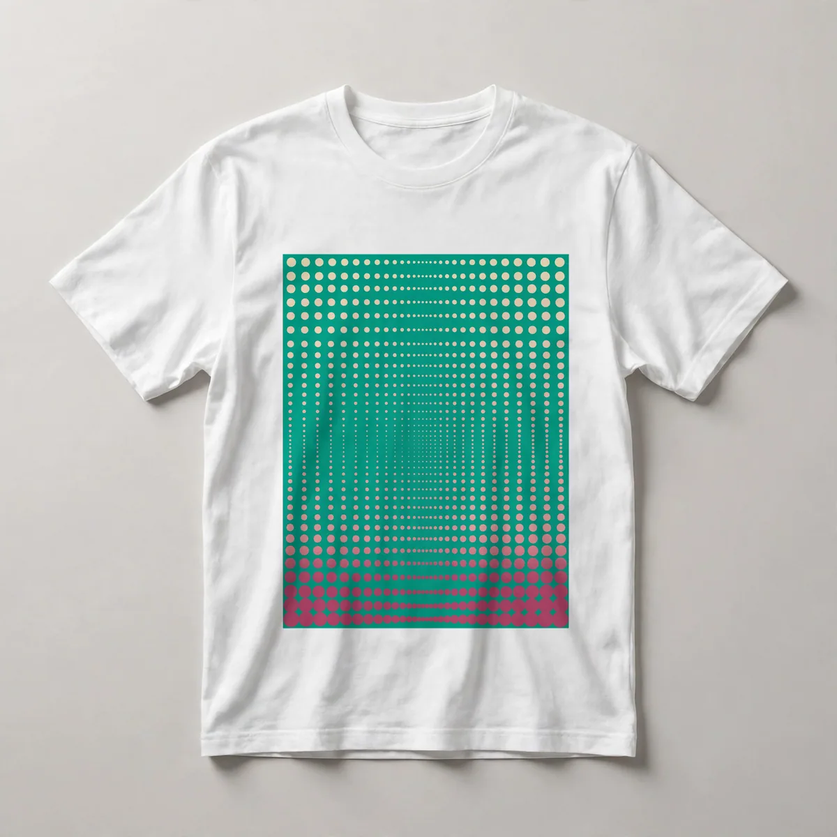 Navy blue geometric composition, White front view