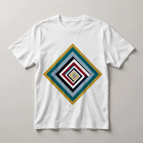 Orange with geometric line structure