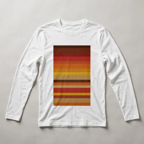 Orange with radiating curved pattern, White front view