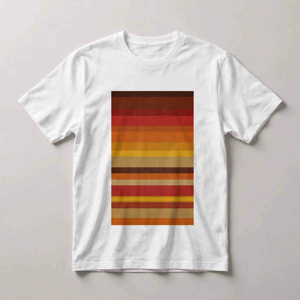 Orange with radiating curved pattern, White front view
