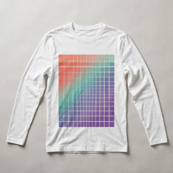 Navy blue geometric composition, White front view