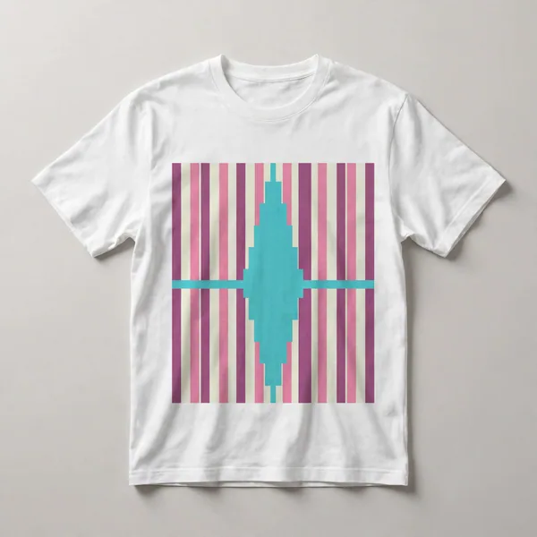Soft pink and cream vertical stripes